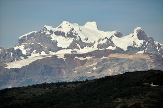The glaciated peak of Monte Balmaceda