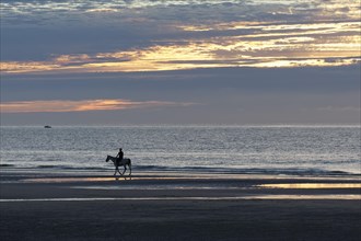 Sunset on the Belgian coast