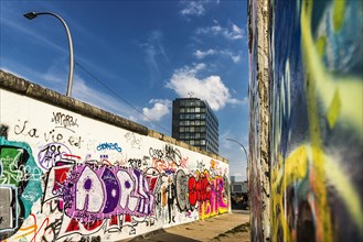 East Side Gallery with remains of the Berlin Wall in Berlin