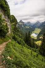 Steep mountains and hiking trail