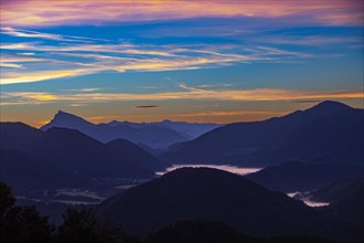 Sunrise on the Gurlspitze with view to the Schafberg