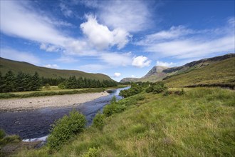 The Strathmore River near Alltnacaillich in the Scottish Highlands