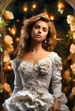 Young bride in her wedding dress