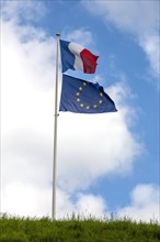 French and European flag