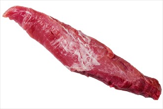 Top view of whole raw tenderloin pork fillet