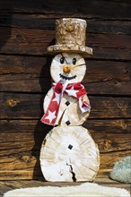 Wooden snowman