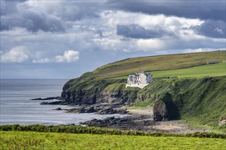 Dunbeath Castle on the North Sea coast