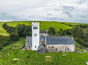 St James the Great Church from a drone