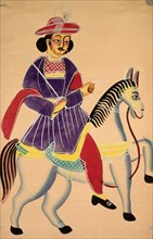 Raja riding a horse