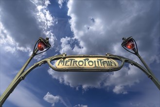 Art Nouveau entrance to the Metro