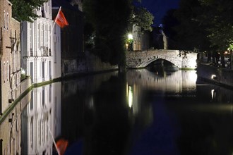 Bruges by night in late summer