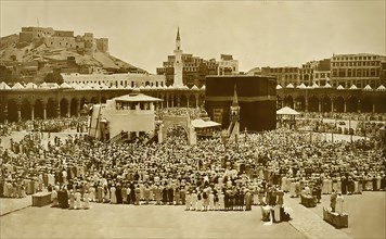 View of Mecca with the Kaaba during the Hajj