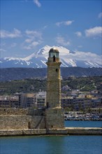 The Venetian Harbour with Fortress and Lighthouse in Rethymno