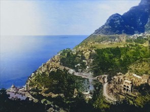 Panorama of Positano in 1887