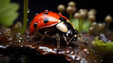 Macro image of a ladybird