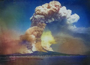 The eruption of the volcano Vesuvius on 26 April 1872