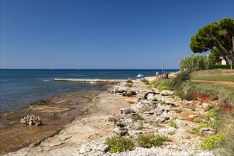 Beach on the stone coast of Beach Kastanija