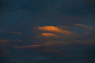 Dramatic red cloudscape at dusk