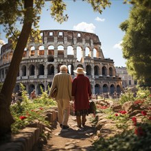 Sprightly seniors visit Rome and sights