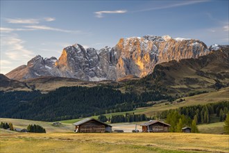 Alpine huts on the Alpe di Siusi