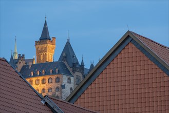 Wernigerode Castle at blue hour