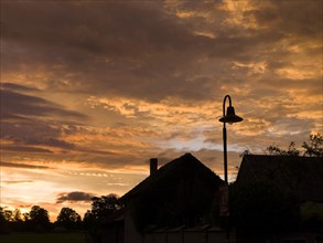 Colourful sunrise with cloud colouring