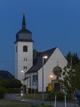 St. Mary's Annunciation Church at dusk