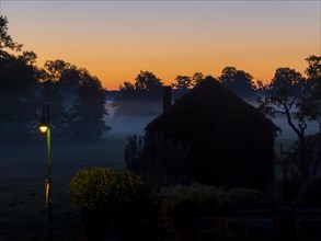 Sunrise at the edge of the village