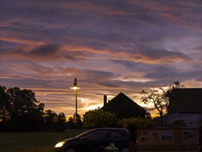 Colourful sunrise with cloud colouring