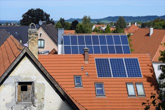Old roofs with solar modules