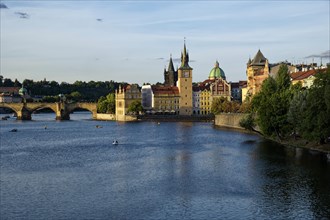 Bedrich Smetana Museum and Charles Bridge on the Vltava River