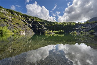 Water reflection in the former slate quarry near Ballachulish