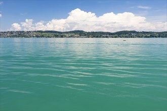 Summer day on Lake Constance with a view of Ueberlingen