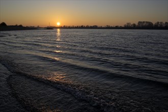 Sunrise on the banks of the Rhine