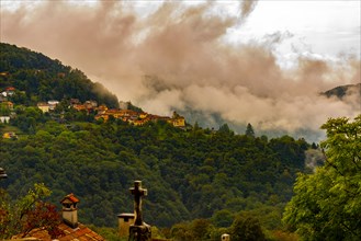 Alpine Village Aranno in the Clouds with Mountain View in Ticino
