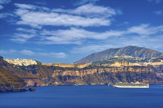 Panorama of Santorini island