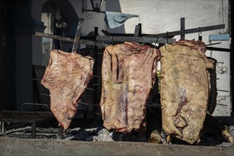 Traditional Argentine espiedo grill