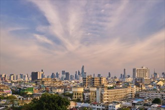 Beautiful cityscape of Bangkok city center in evening