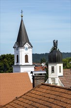 Spitalkirche tower and town hall tower