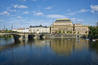 National Theatre and Bridge of the Legions on the Vltava River