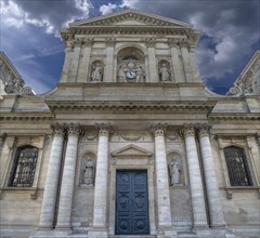 Facade of the baroque chapel of the Sorbonne