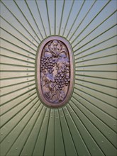 Door with floral elements