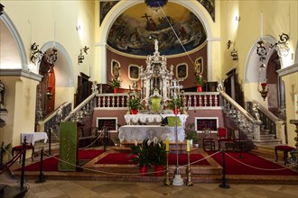 Church altar in the church of St. Pelagia