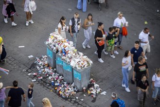 A lot of rubbish and waste at the festival