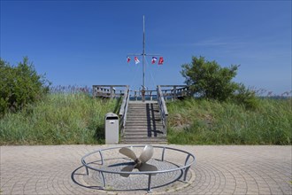 Sailors' monument along the promenade at the seaside resort Haffkrug