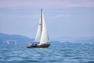 Sailing boat on Lake Constance near Immenstaad