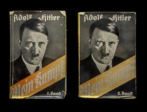 Volume 1 and 2 of the German book Mein Kampf