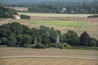 Lt-Col Sir Alexander Gordon's column and the Hanoverian Monument on the 1815 Waterloo battlefield