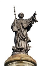 Statue of Saint Bernard at the Great St Bernard Pass