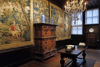 17th century furniture and tapestry in the Plantin-Moretus Museum